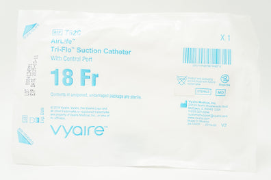 Vyaire T62C AirLife Tri-Flo Suction Cath. 18Fr